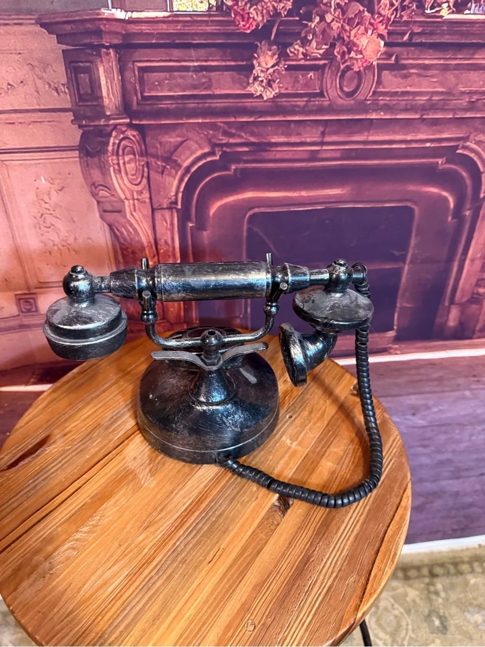 Gemmy Halloween Faux Antique Style Rotary Desk Telephone Spooky Sensor Retired